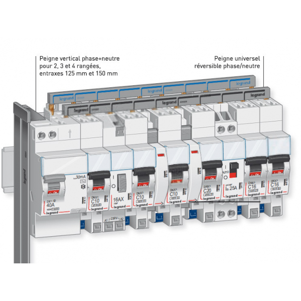 Legrand - Inter différentiel - DX3 2P - 63A - 30mA - type AC - 411650